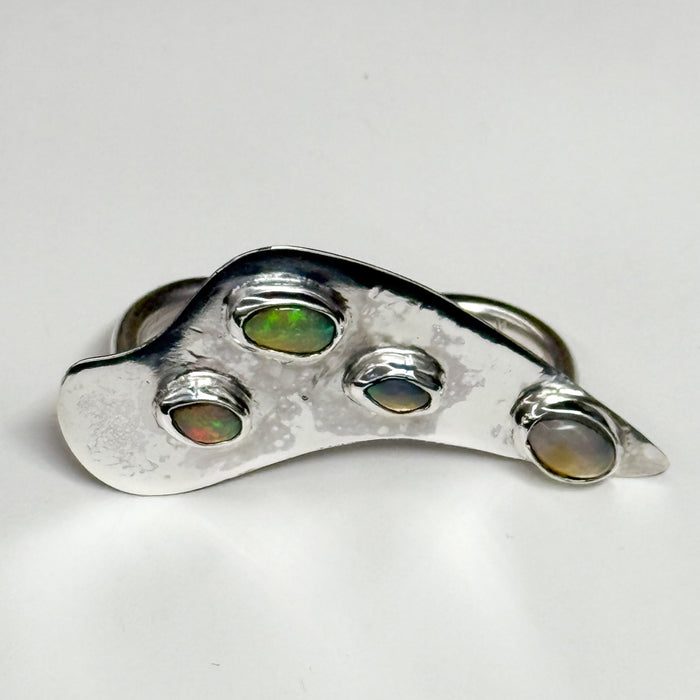 Two Finger Ring w/ opals