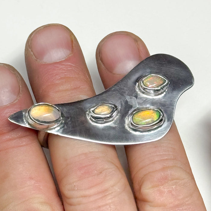 Two Finger Ring w/ opals