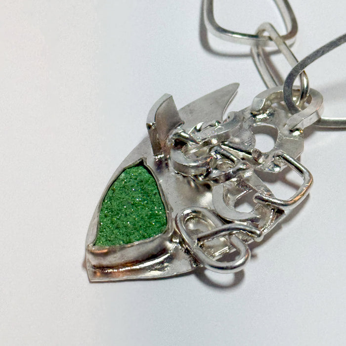 Russian Uvarovite Garnet Clump Necklace