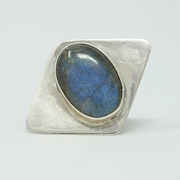 Oblique Labradorite Ring